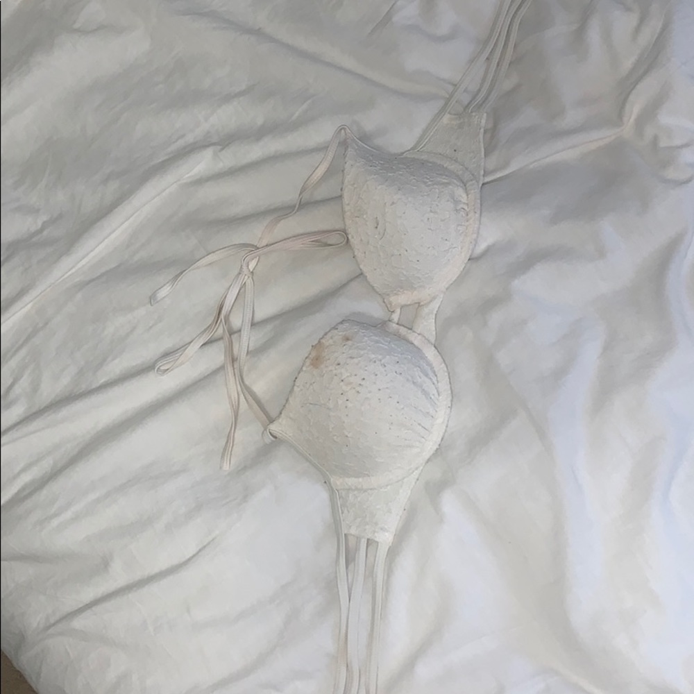 White bathing suit top